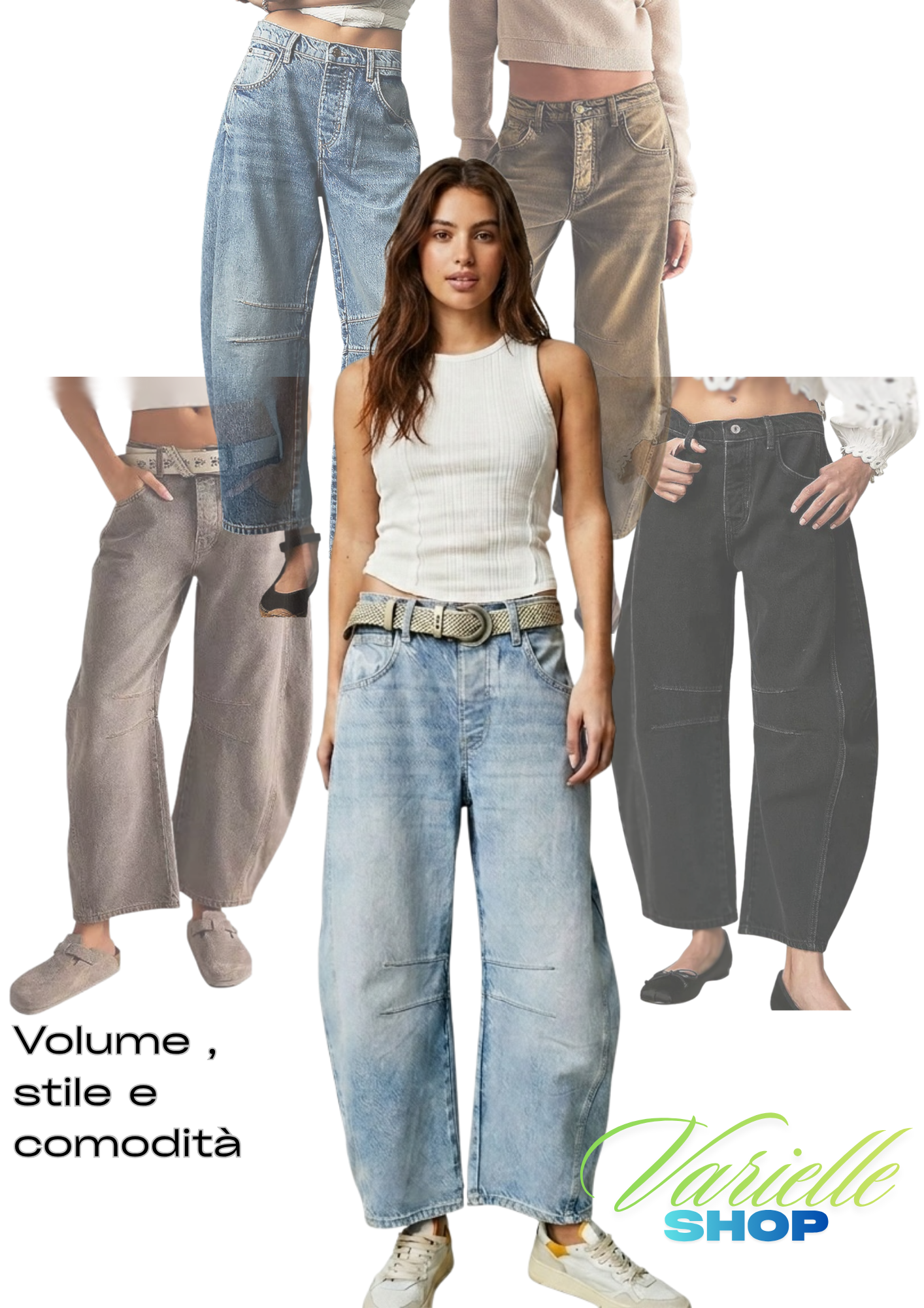 Jeans barrel "silhouette a botte". SCOPRI LO SCONTO AL CHECK OUT
