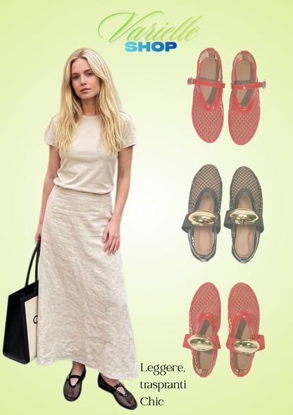 Mesh Flats "ballerine a rete"